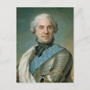 Portrait of Maurice Comte de Saxe Postcard
