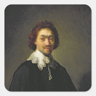 Portrait of Maurits Huygens, 1632 Square Sticker