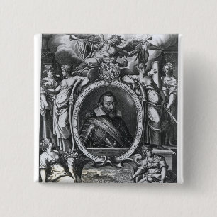 Portrait of Maximilian I of Bavaria 15 Cm Square Badge