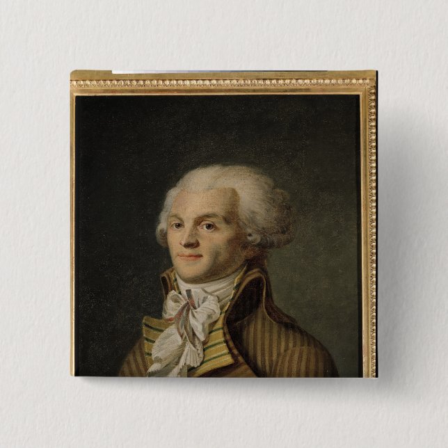 Portrait of Maximilien de Robespierre 15 Cm Square Badge (Front)