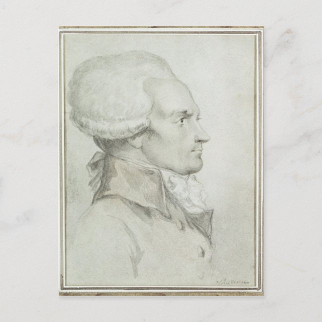 Portrait of Maximilien de Robespierre Postcard (Front)