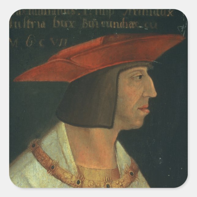 Portrait of Maximillian I Square Sticker (Front)