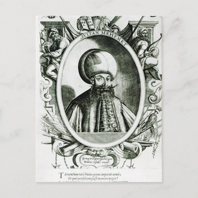Portrait of Mehmet III Postcard (Front)