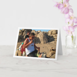 Portrait of Men on Camels Card