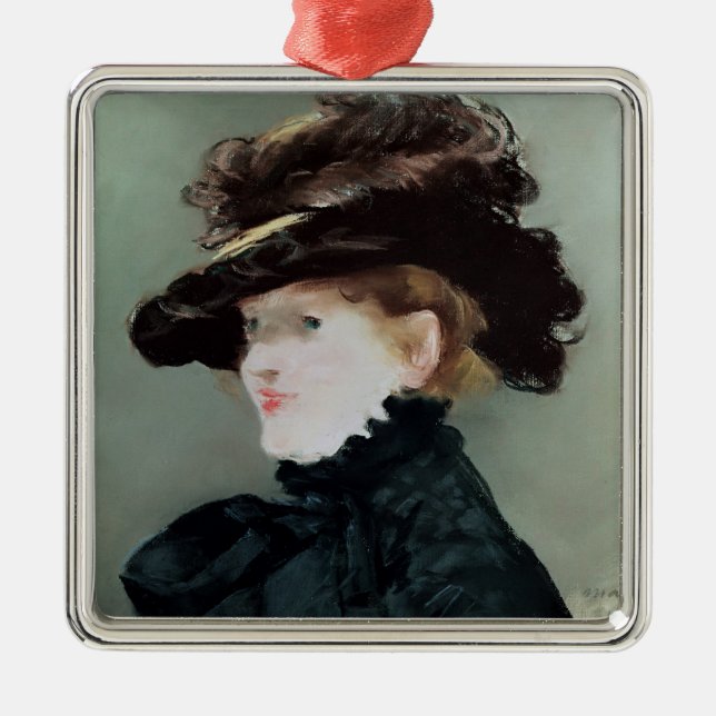 Portrait of Mery Laurent  1882 Metal Tree Decoration (Front)