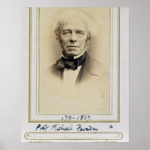 Portrait of Michael Faraday (1791-1867) (albumen p Poster