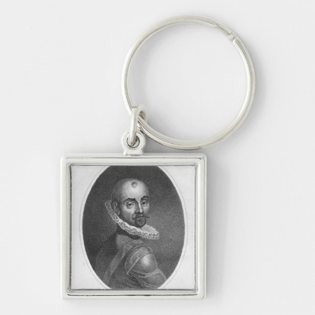 Portrait of Michel de Montaigne Key Ring (Front)