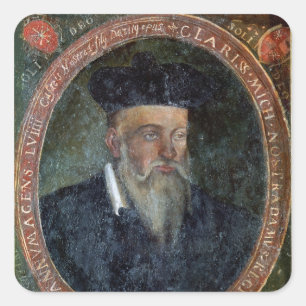 Portrait of Michel de Nostradame Square Sticker