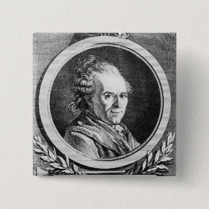 Portrait of Michel-Jean Sedaine 15 Cm Square Badge