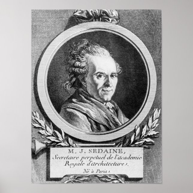 Portrait of Michel-Jean Sedaine Poster (Front)