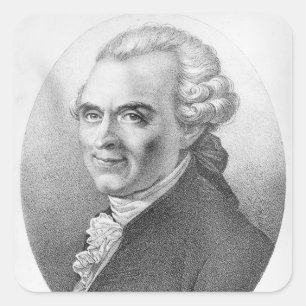 Portrait of Michel-Jean Sedaine Square Sticker