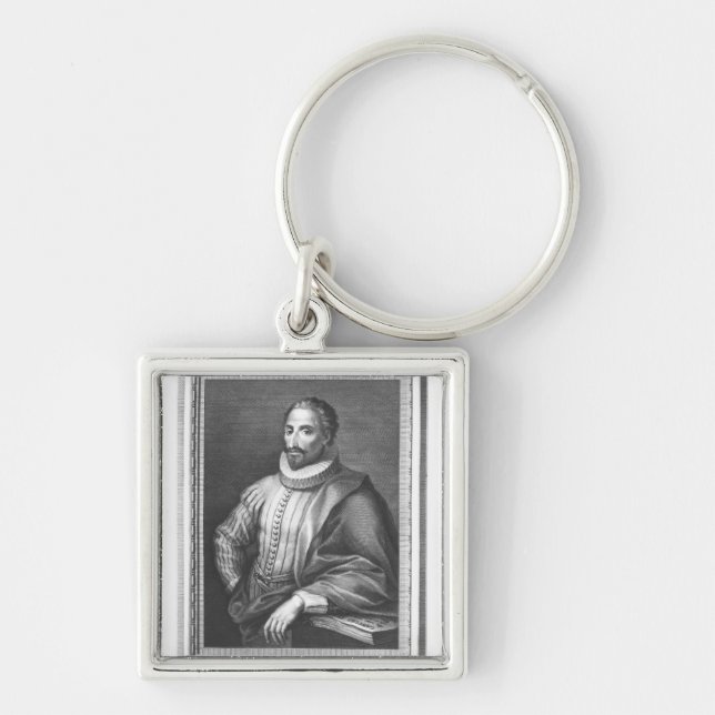 Portrait of Miguel de Cervantes Saavedra Key Ring (Front)