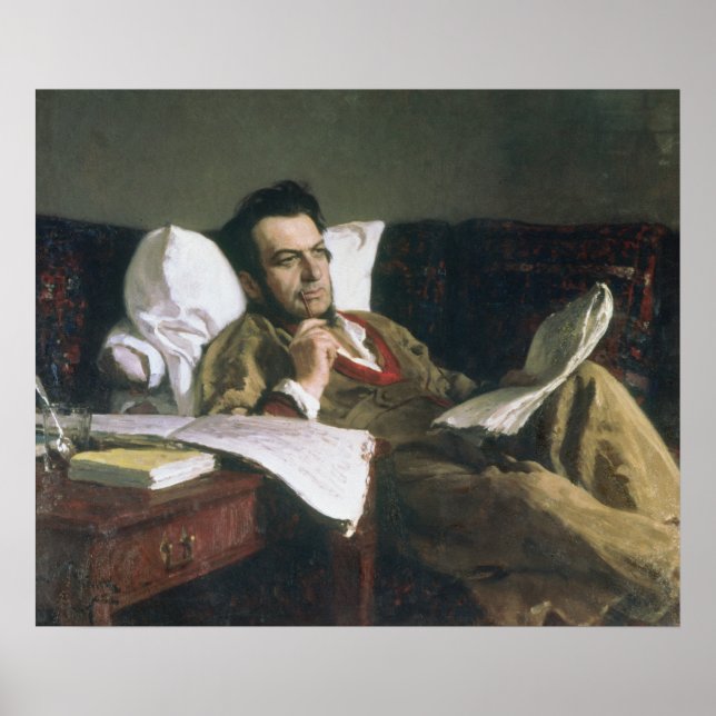 Portrait of Mikhail Glinka Poster (Front)