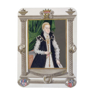 Portrait of Mildred Cooke, Lady Burghley from 'Mem Magnet