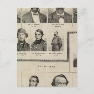 Portrait of Military Men, Minnesota Postcard