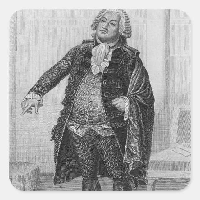 Portrait of Mirabeau Square Sticker (Front)