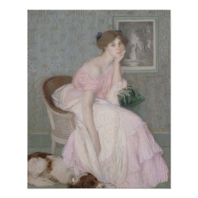 Portrait of Miss Ella Carmichael by Aman-Jean Poster (Front)