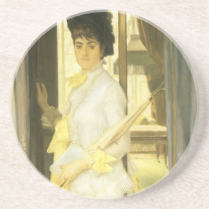 Portrait of Miss Lloyd by Tissot, Vintage Portrait Coaster