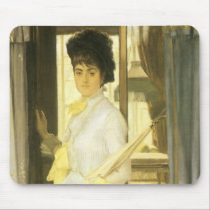 Portrait of Miss Lloyd by Tissot, Vintage Portrait Mouse Pad