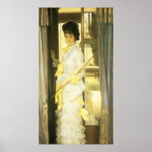 Portrait of Miss Lloyd by Tissot, Vintage Portrait Poster