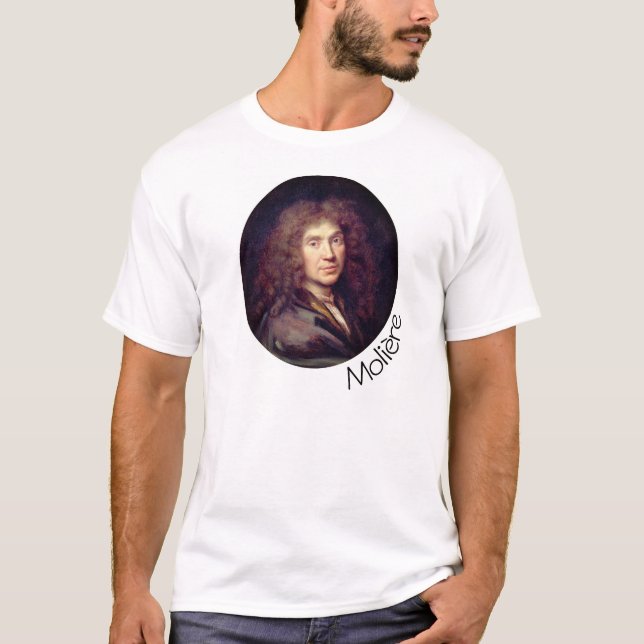 Portrait of Molière by Pierre Mignard (c. 1658) T- T-Shirt (Front)
