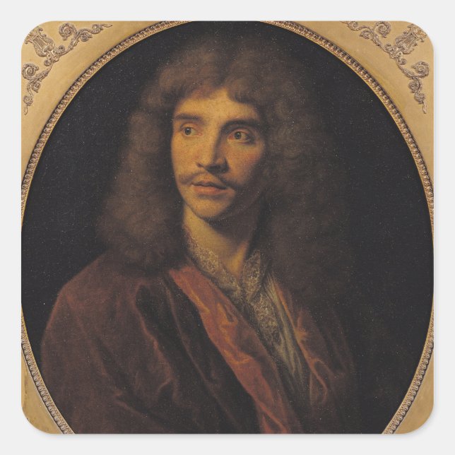Portrait of Moliere Square Sticker (Front)