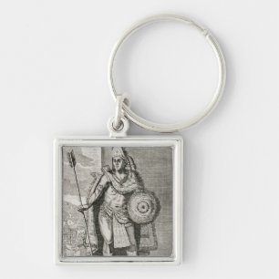Portrait of Montezuma II Key Ring