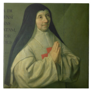 Portrait of Mother Catherine-Agnes Arnauld (1593-1 Ceramic Tile