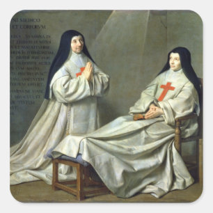 Portrait of Mother Catherine-Agnes Square Sticker