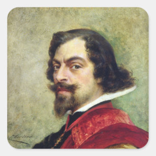 Portrait of Mounet-Sully Square Sticker