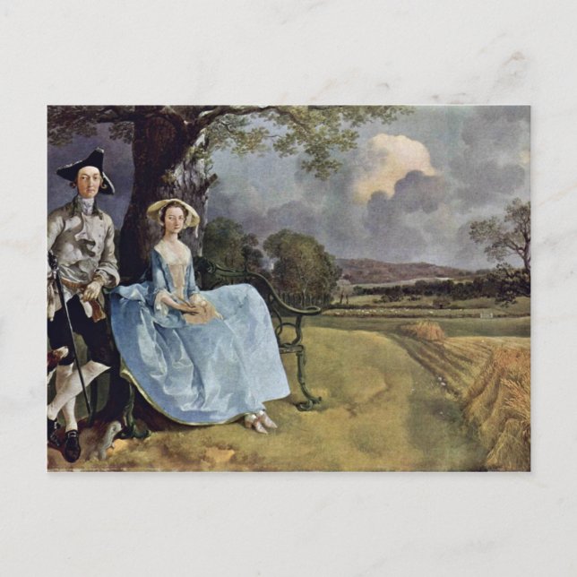 Portrait Of Mr. And Mrs. Andrews By Thomas Gainsbo Postcard (Front)