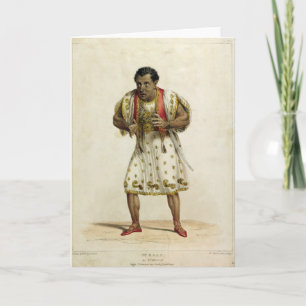 Portrait of Mr Edmund Kean  as Othello Card