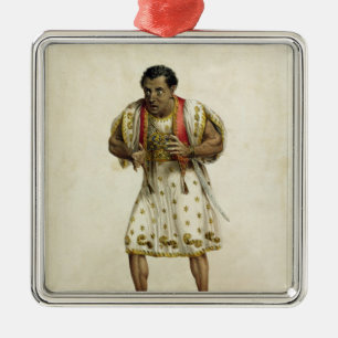 Portrait of Mr Edmund Kean  as Othello Metal Ornament