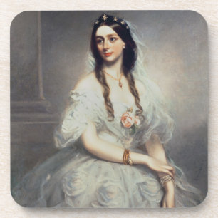 Portrait of Mrs C.W.Stoughton (d.1907), Three-quar Coaster