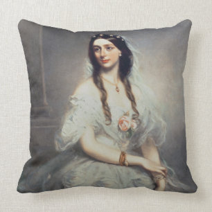 Portrait of Mrs C.W.Stoughton (d.1907), Three-quar Cushion