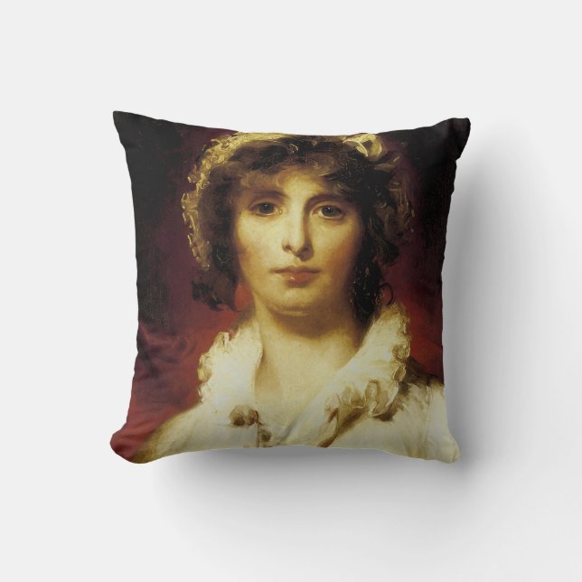 Portrait of Mrs Robert Burne-Jones Cushion (Front)