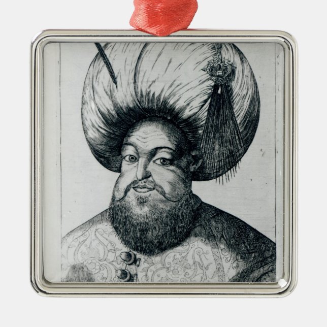 Portrait of Murad III Metal Tree Decoration (Front)