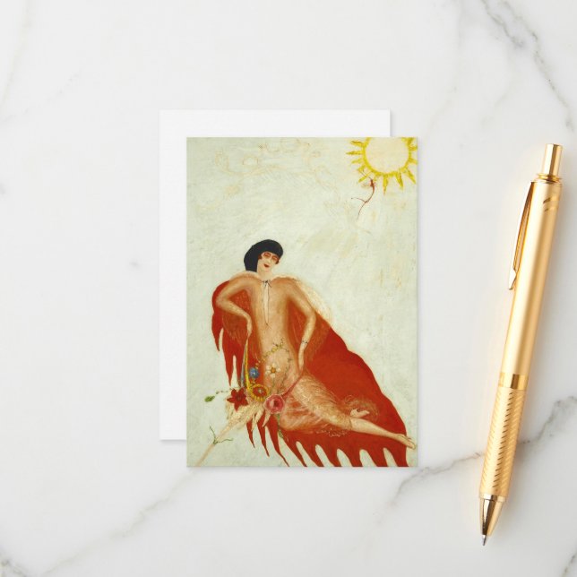 Portrait of Myself by Florine Stettheimer Enclosure Card (Front/Back In Situ)