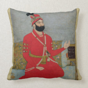 Portrait of Nadir Shah Afshar of Persia (1688-1747 Cushion