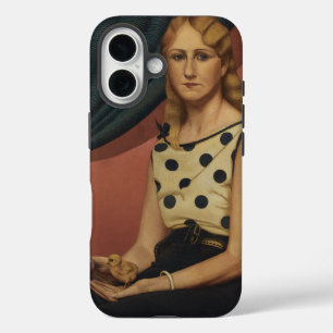 Portrait of Nan Wood Graham by Grant Wood iPhone 16 Case