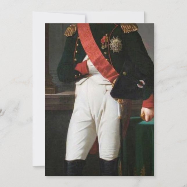Portrait Of Napoleon Bonaparte 1809 Invitation (Front)