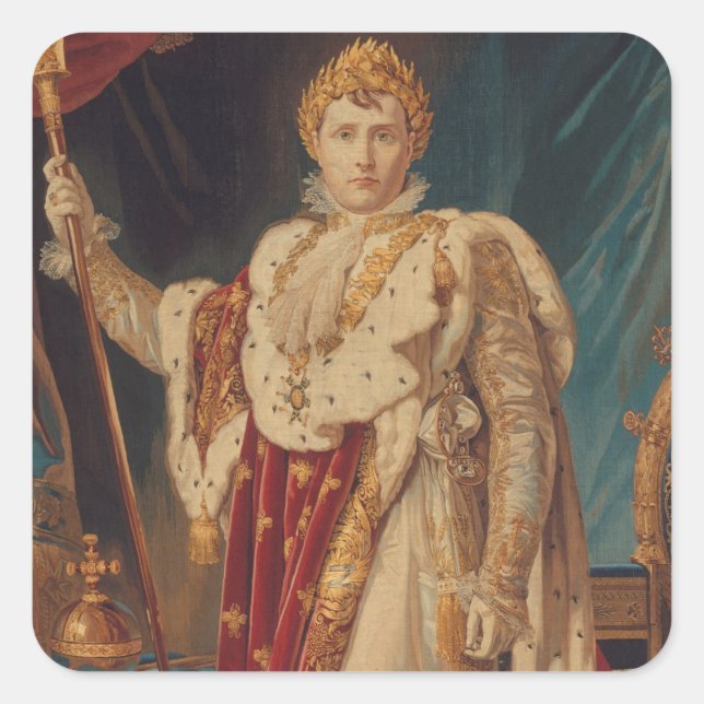 Portrait of Napoleon I | 1808-11 Square Sticker (Front)