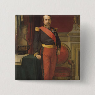 Portrait of Napoleon III  1862 15 Cm Square Badge