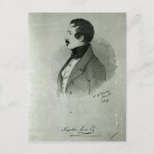 Portrait of Napoleon III as a young man, 1839 Postcard