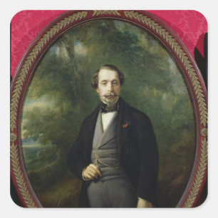 Portrait of Napoleon III c.1857 Square Sticker