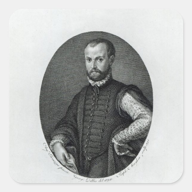 Portrait of Niccolo Machiavelli Square Sticker (Front)