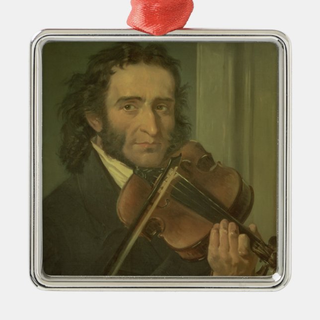 Portrait of Niccolo Paganini Metal Ornament (Front)