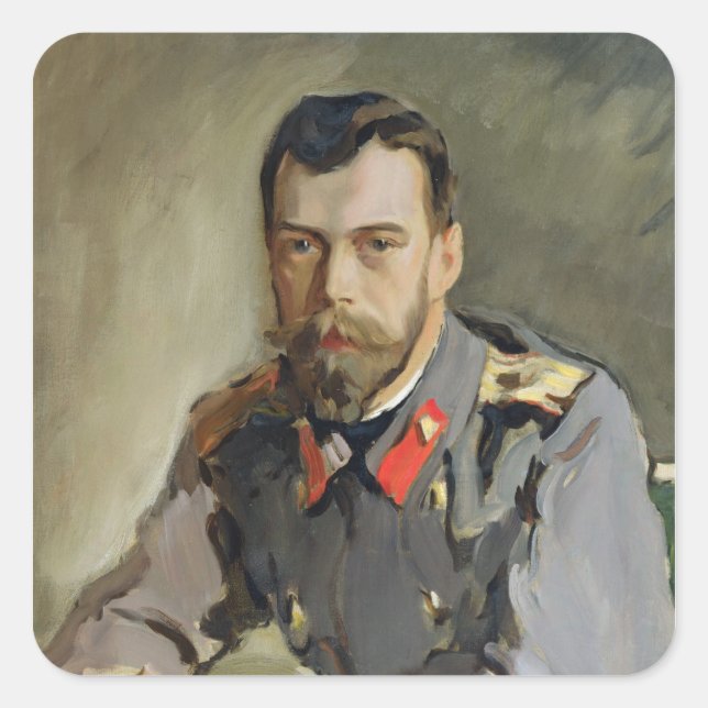 Portrait of Nicholas II, 1900 Square Sticker (Front)