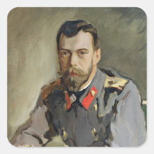 Portrait of Nicholas II, 1900 Square Sticker