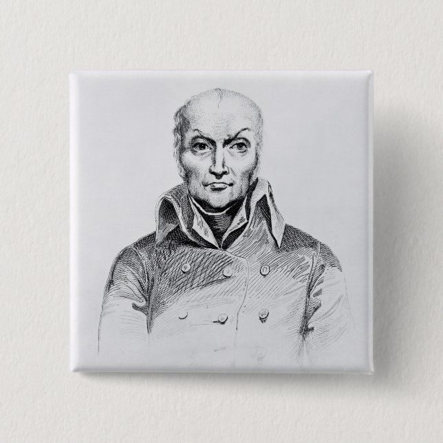 Portrait of Nicolas Appert 15 Cm Square Badge (Front)